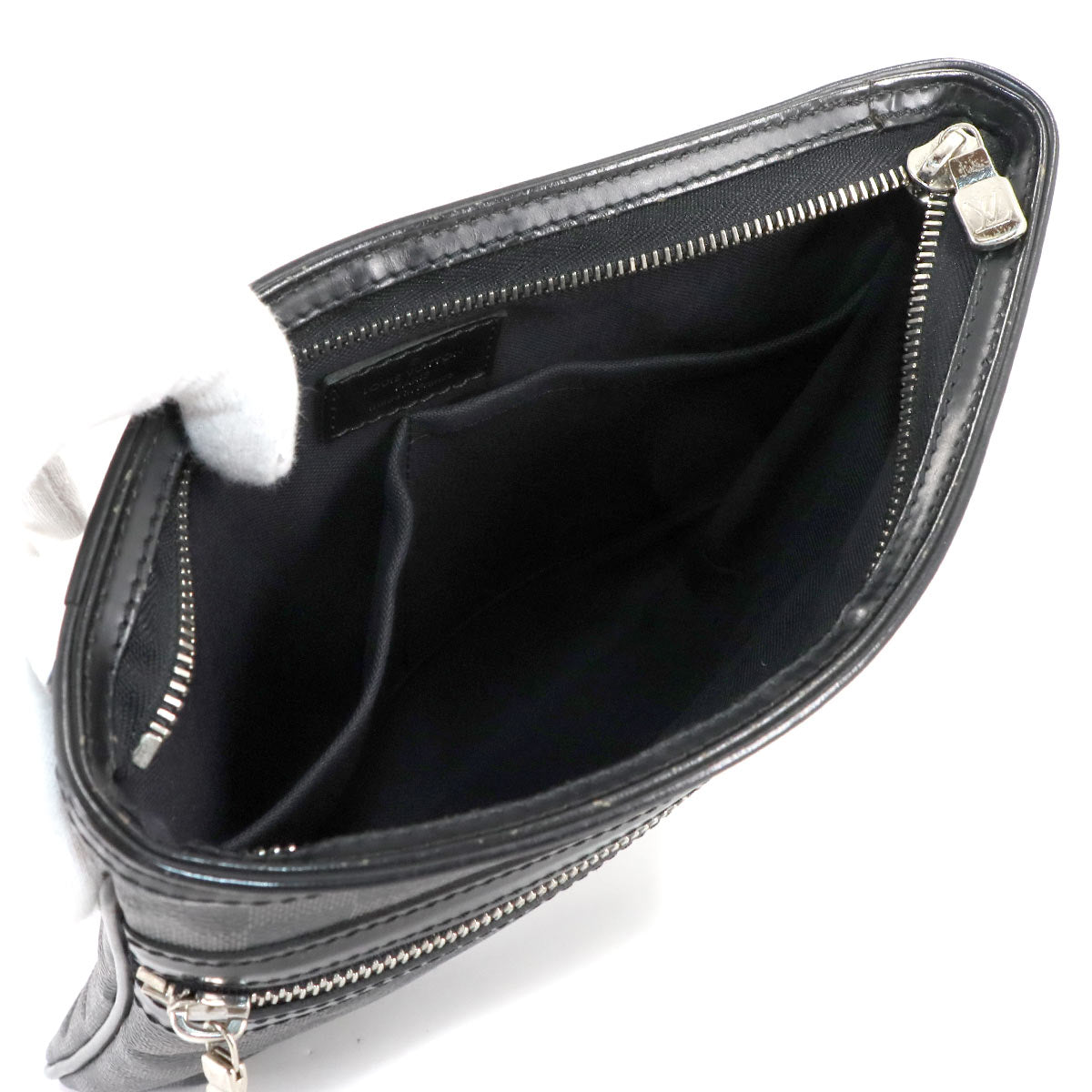 Damie Graphite Canvas Thomas Shoulder Bag N58028 Purse