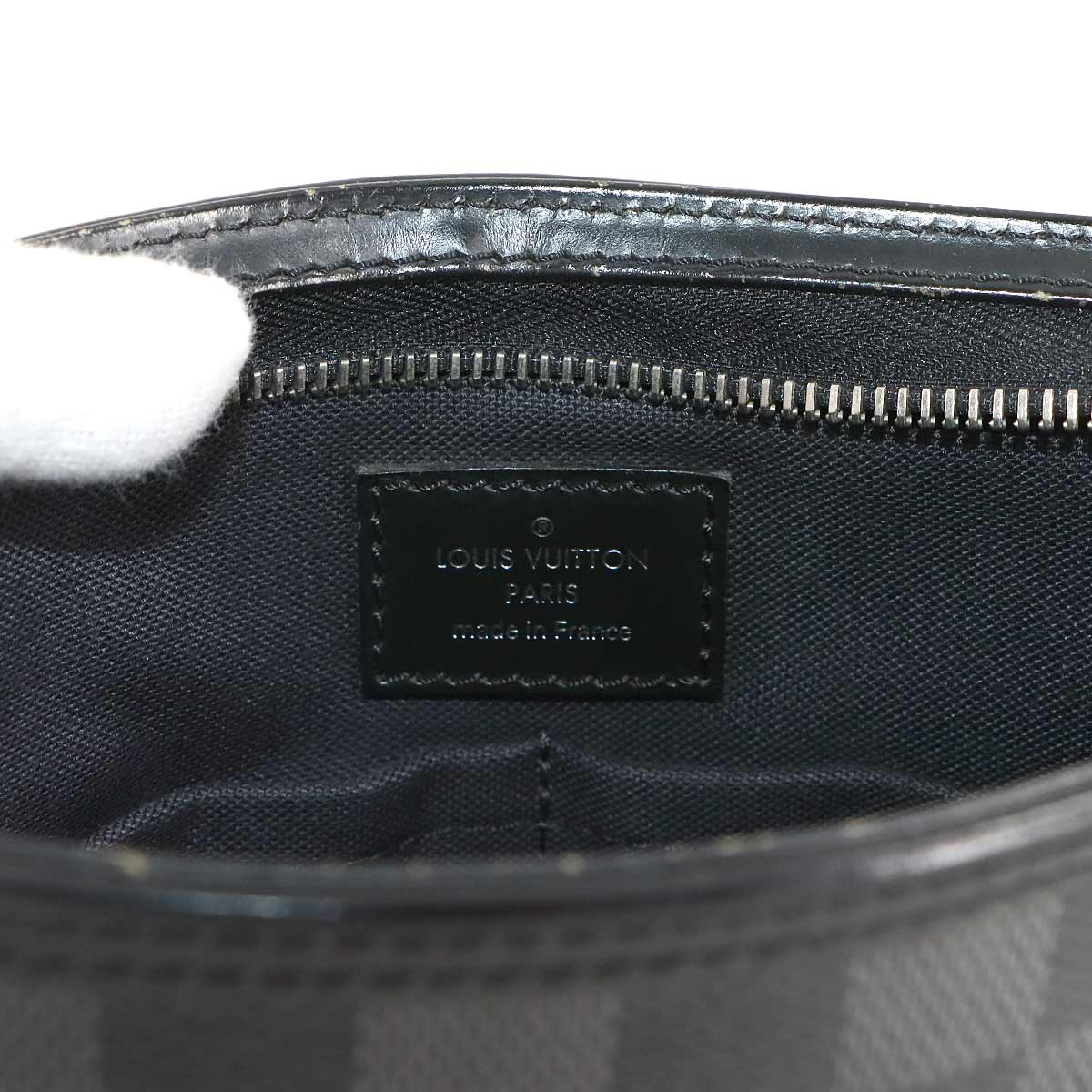 Damie Graphite Canvas Thomas Shoulder Bag N58028 Purse