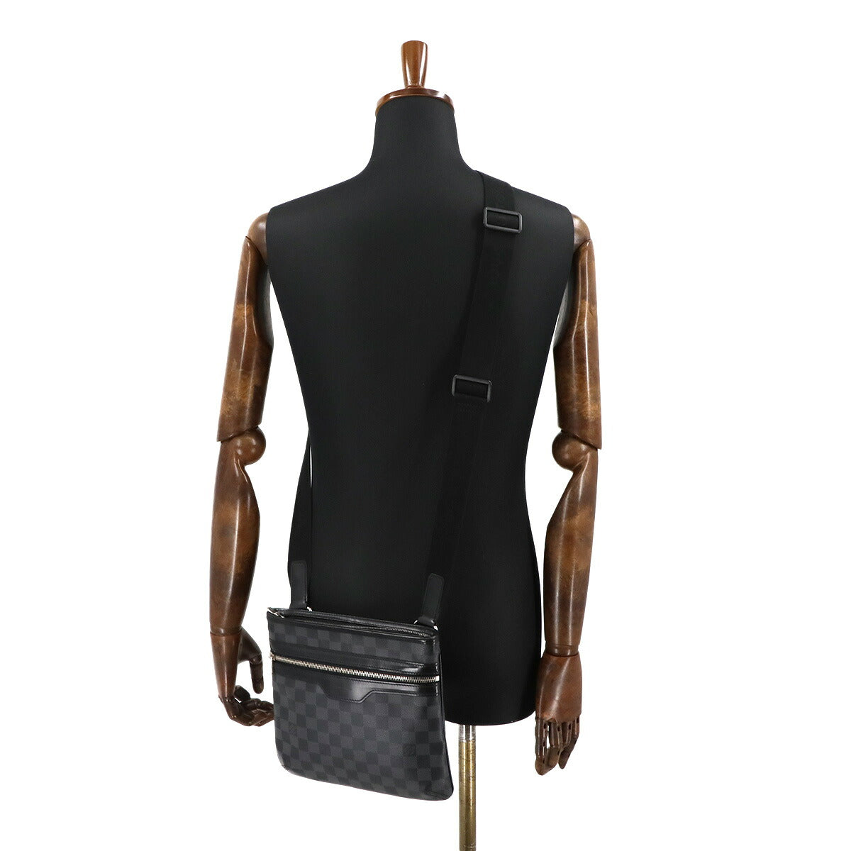 Damie Graphite Canvas Thomas Shoulder Bag N58028 Purse