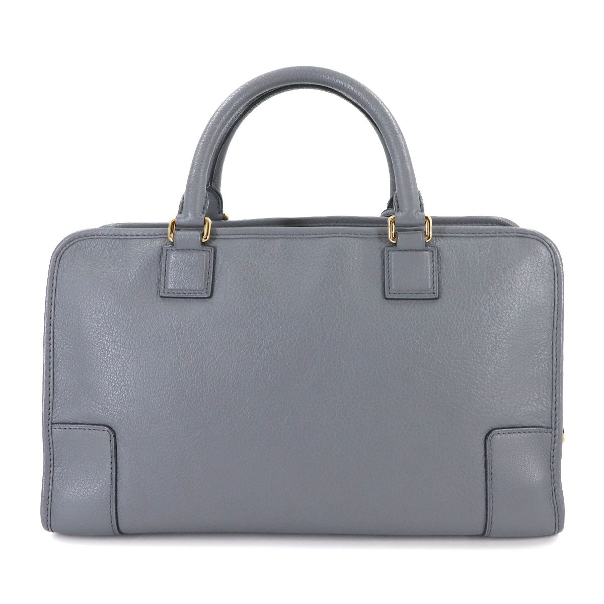 Amazona 36 Hand Bag Leather Gray Anagram Purse