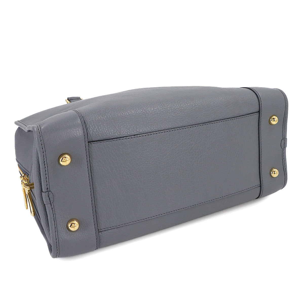 Amazona 36 Hand Bag Leather Gray Anagram Purse