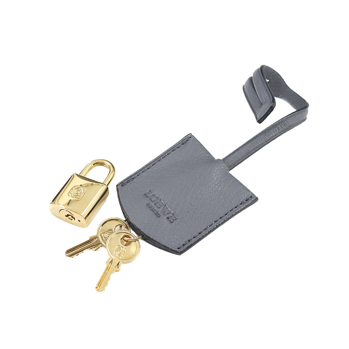 Amazona 36 Hand Bag Leather Gray Anagram Purse