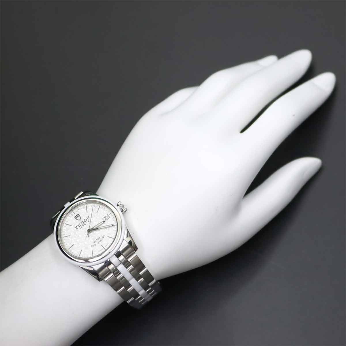 Glamour Date 55010W Automatic Silver Dial Mens Watch