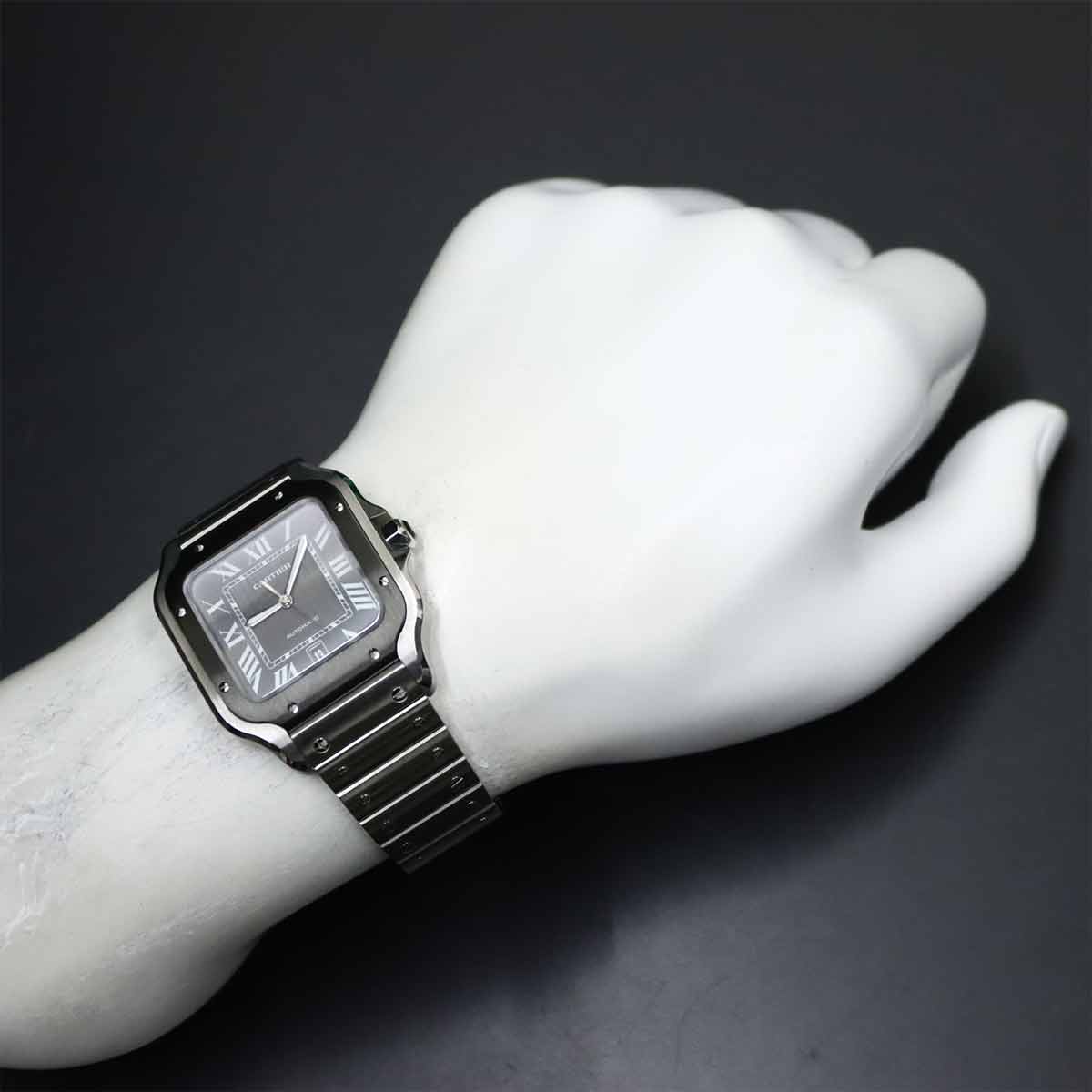 Santos De Cartier LM WSSA0037 Automatic Date Mens Watch