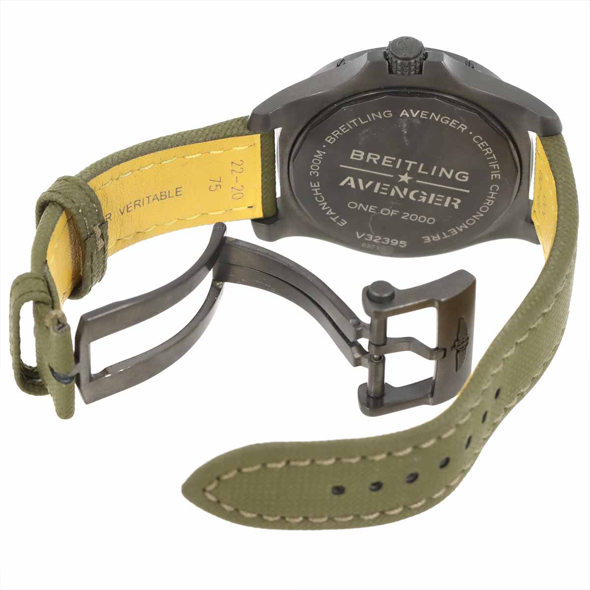 Avenger GMT V32395 Date Automatic Khaki Dial Mens Watch