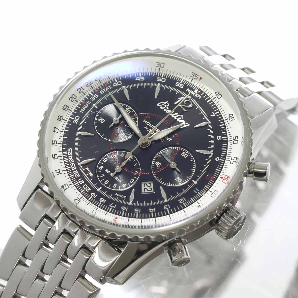 Navitimer Montbrillant A41330 Chronograph Date Black Dial