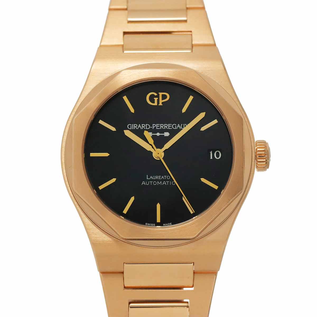 LAUREATO 81010 Automatic 750PG Black Dial Mens Watch
