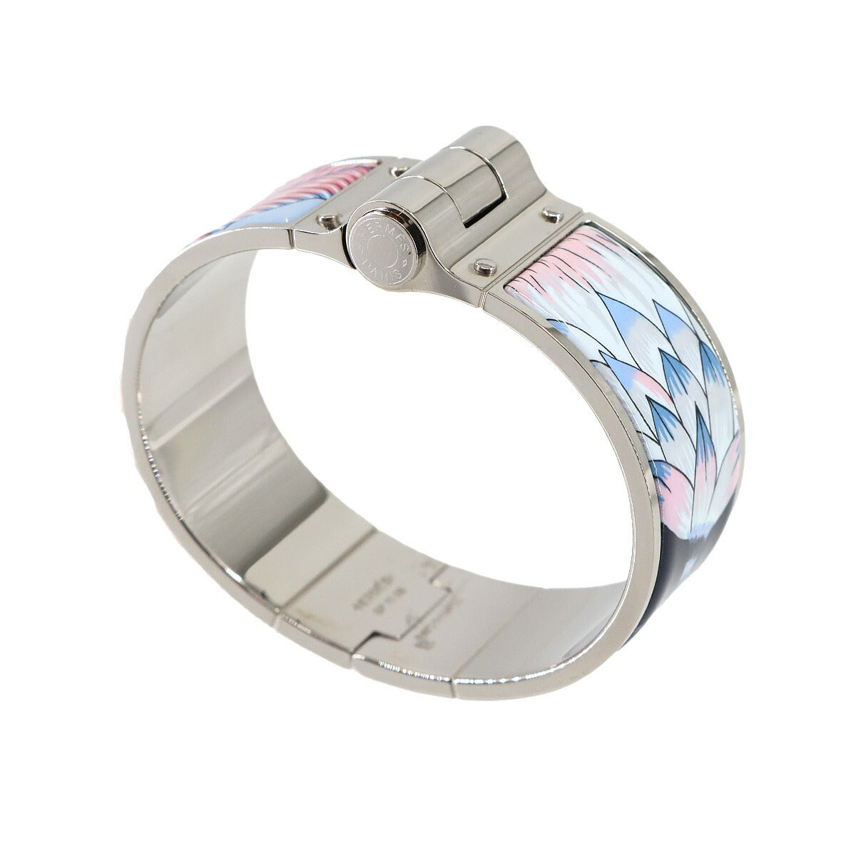 Charniere Large Bracelet Bangle Multi color Silver Accessory