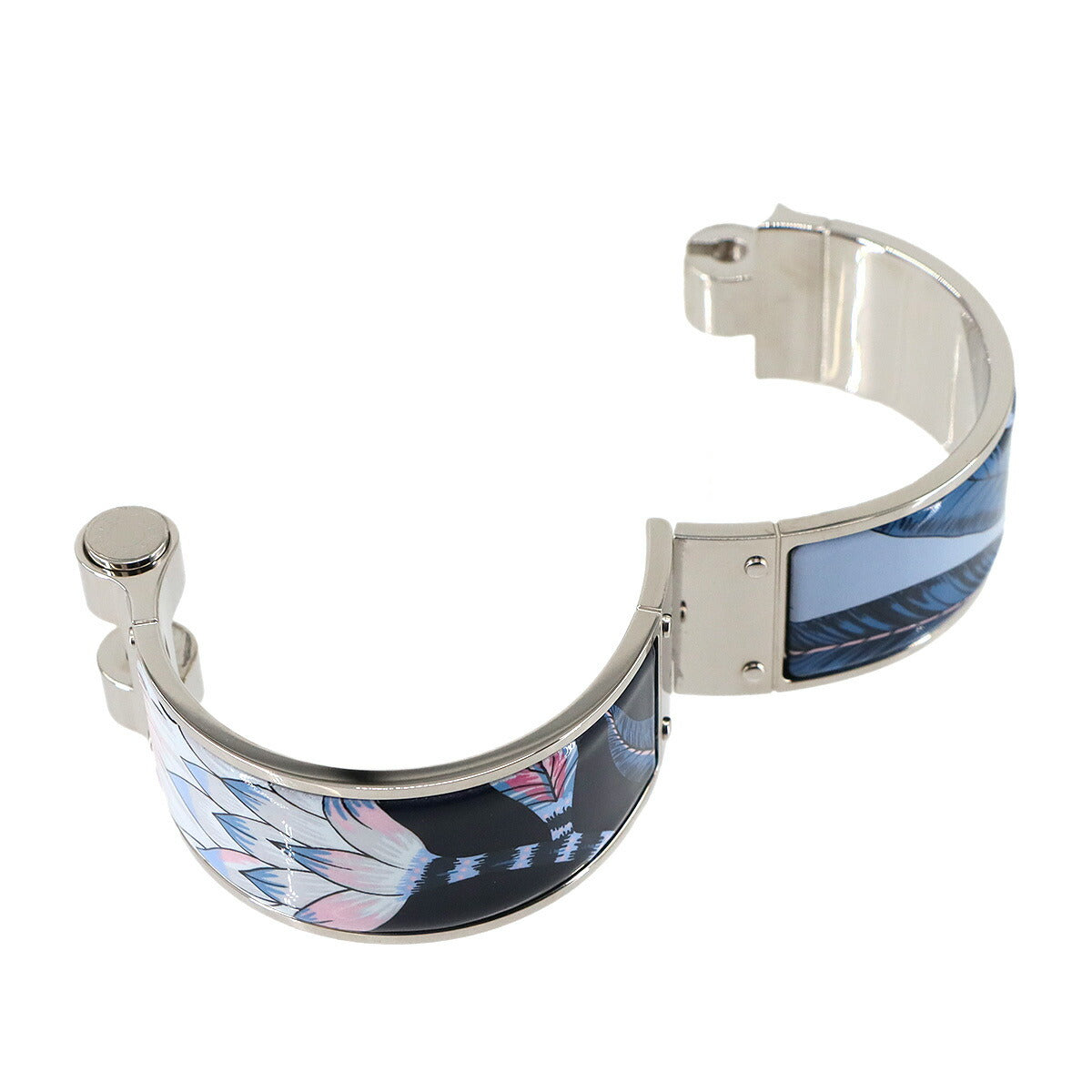 Charniere Large Bracelet Bangle Multi color Silver Accessory