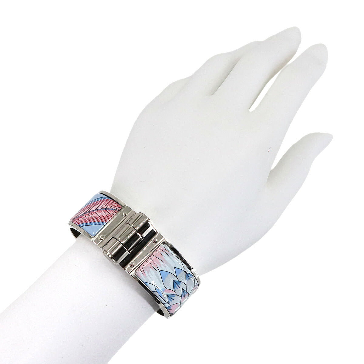 Charniere Large Bracelet Bangle Multi color Silver Accessory