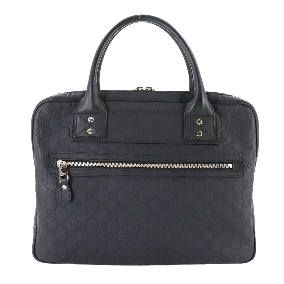 Guccissima Briefcase Business Bag Leather Black 322079 Purse