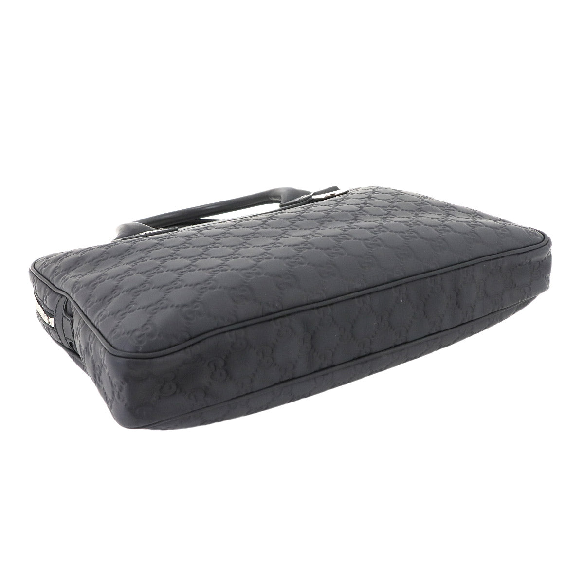 Guccissima Briefcase Business Bag Leather Black 322079 Purse