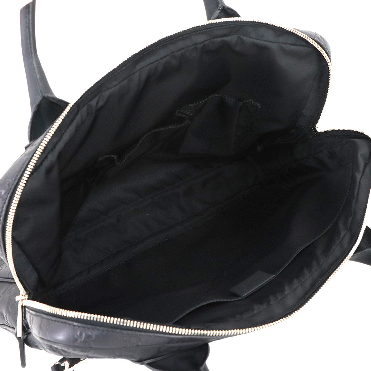 Guccissima Briefcase Business Bag Leather Black 322079 Purse