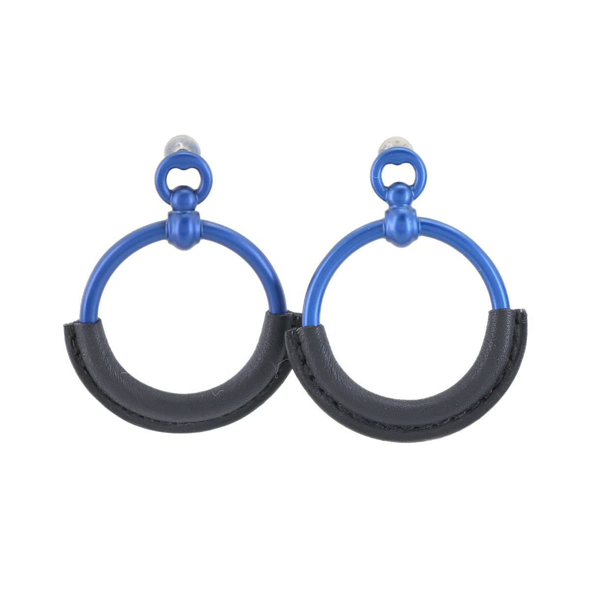 Loop PM Earrings Veau Swift Blue Indigo Accessory