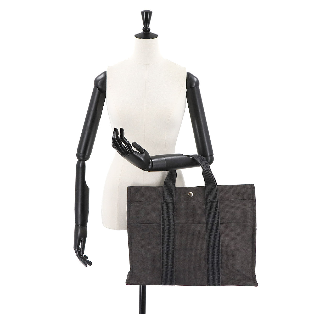 Herline Tote MM Bag Canvas Gray Unisex Purse