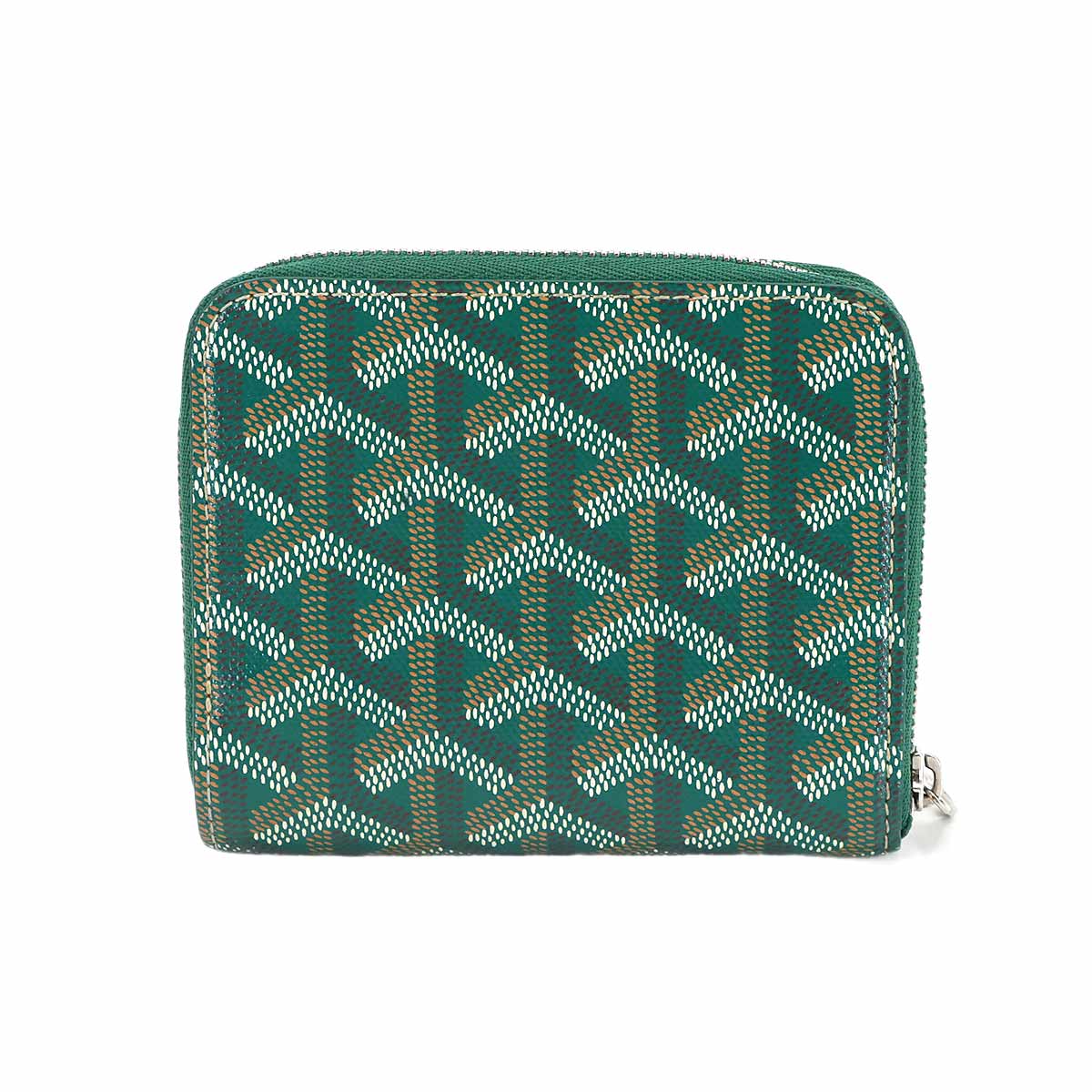 Matignon PM Coin Purse Wallet Herringbone PVC Leather Green