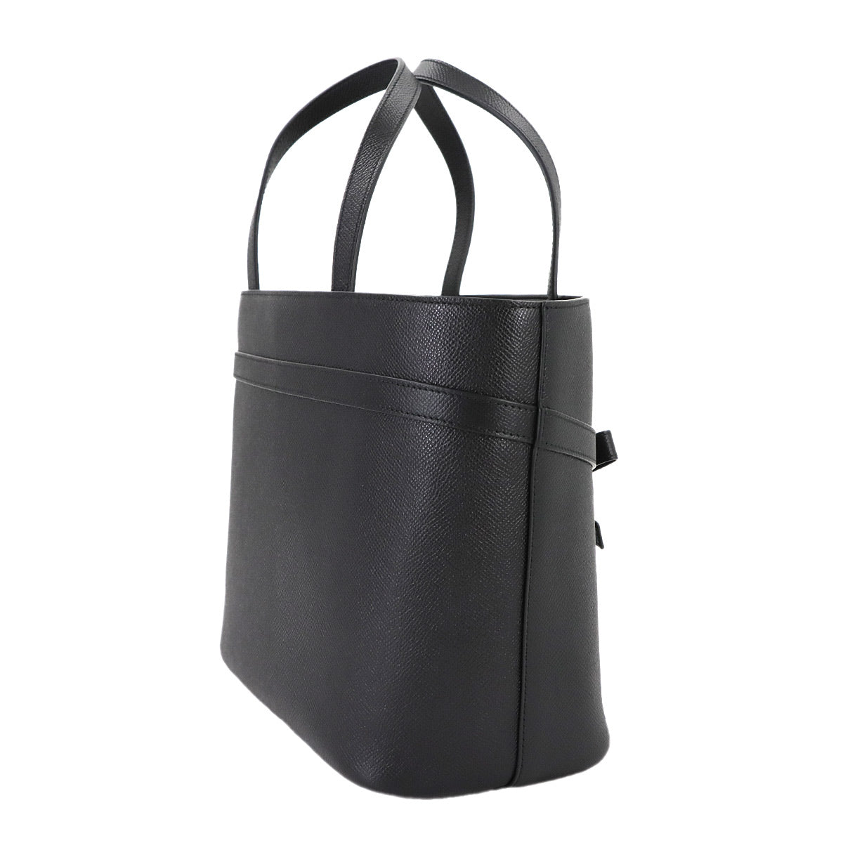 New Vara Plate Tote Bag Leather Black 218348 Purse