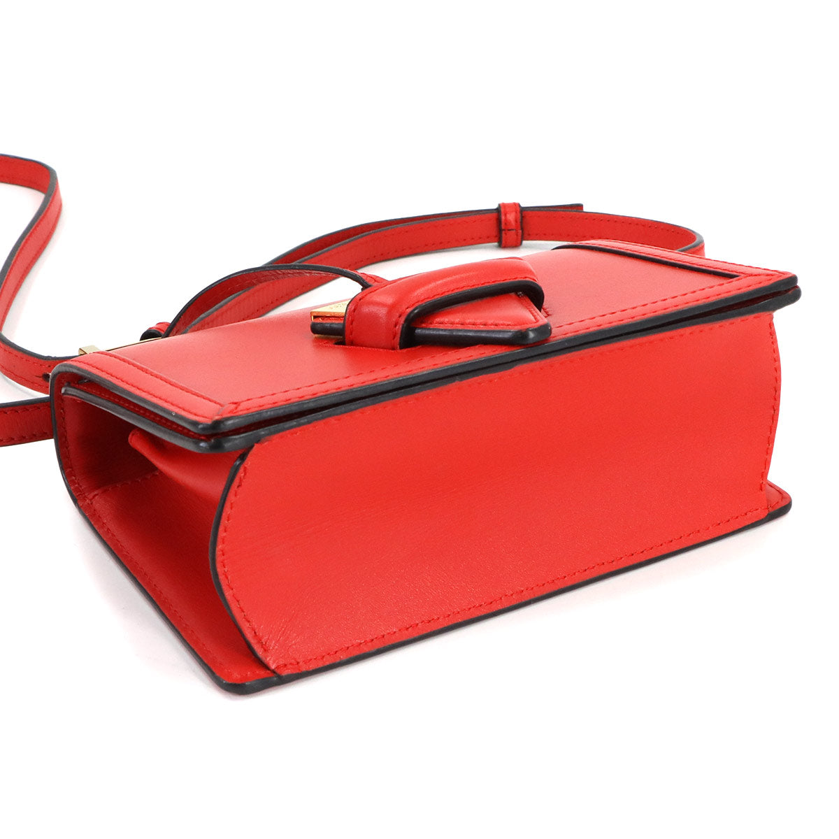 Barcelona Small Shoulder Bag Leather Red Purse