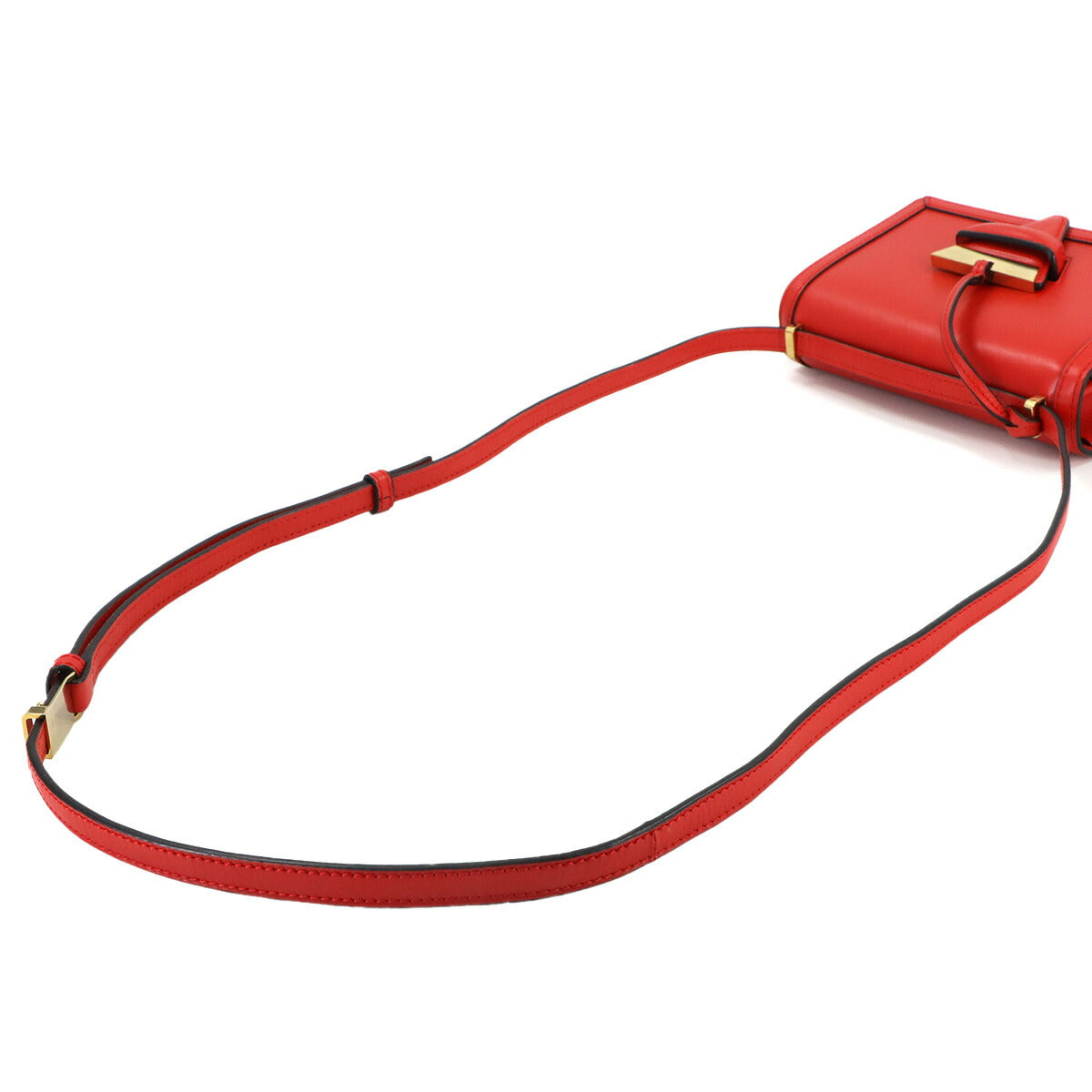 Barcelona Small Shoulder Bag Leather Red Purse