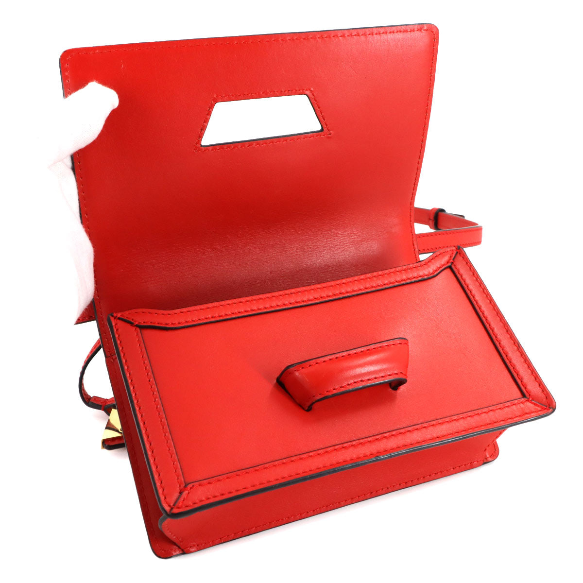 Barcelona Small Shoulder Bag Leather Red Purse