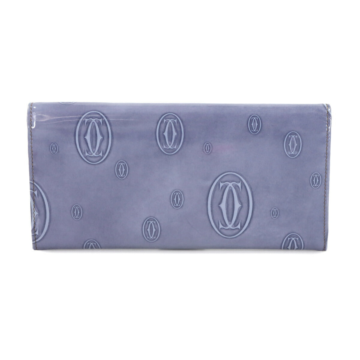 Happy Birthday Long Wallet Patent Leather Purple