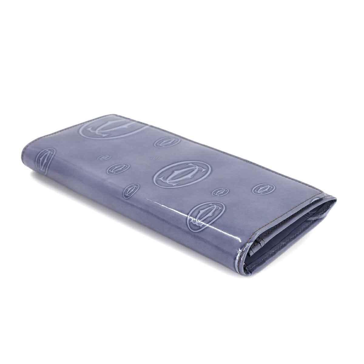 Happy Birthday Long Wallet Patent Leather Purple