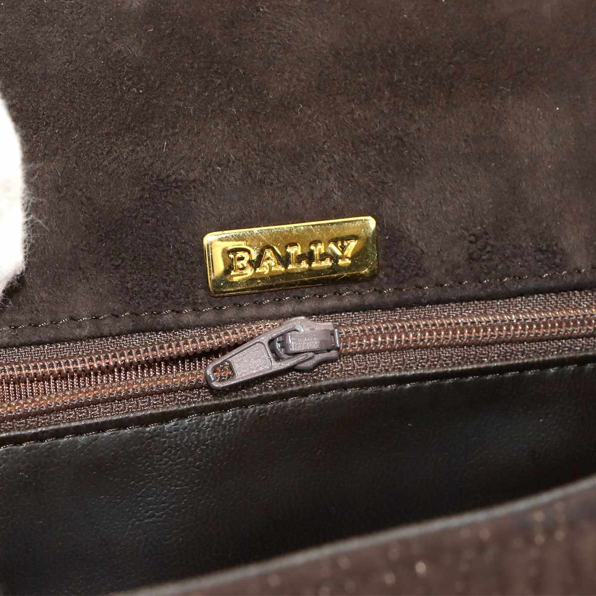 Quilting 2way Hand Shoulder Bag Suede Leather Brown