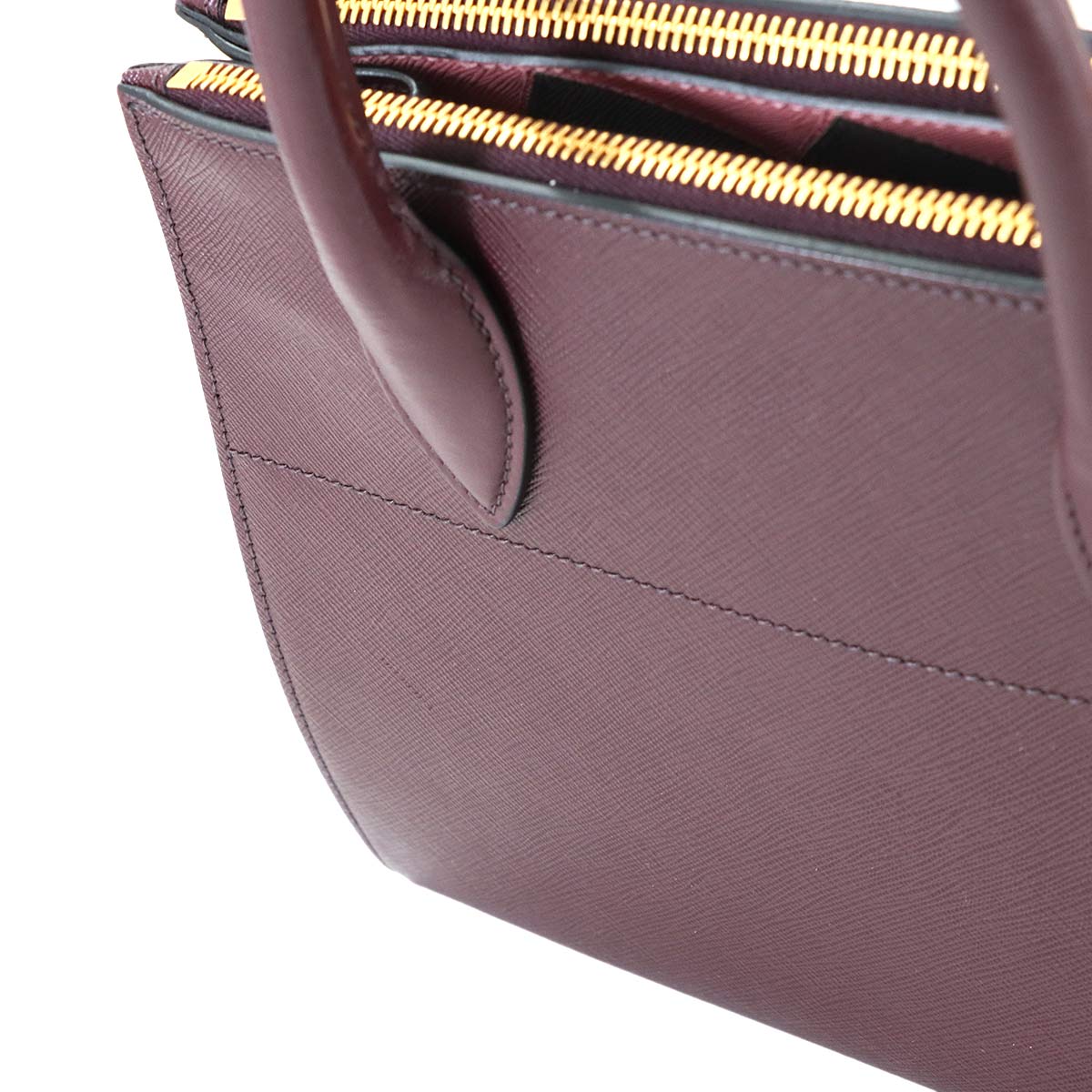 Paradigme Hand Shoulder Bag Saffiano Leather Bordeaux 1BA103
