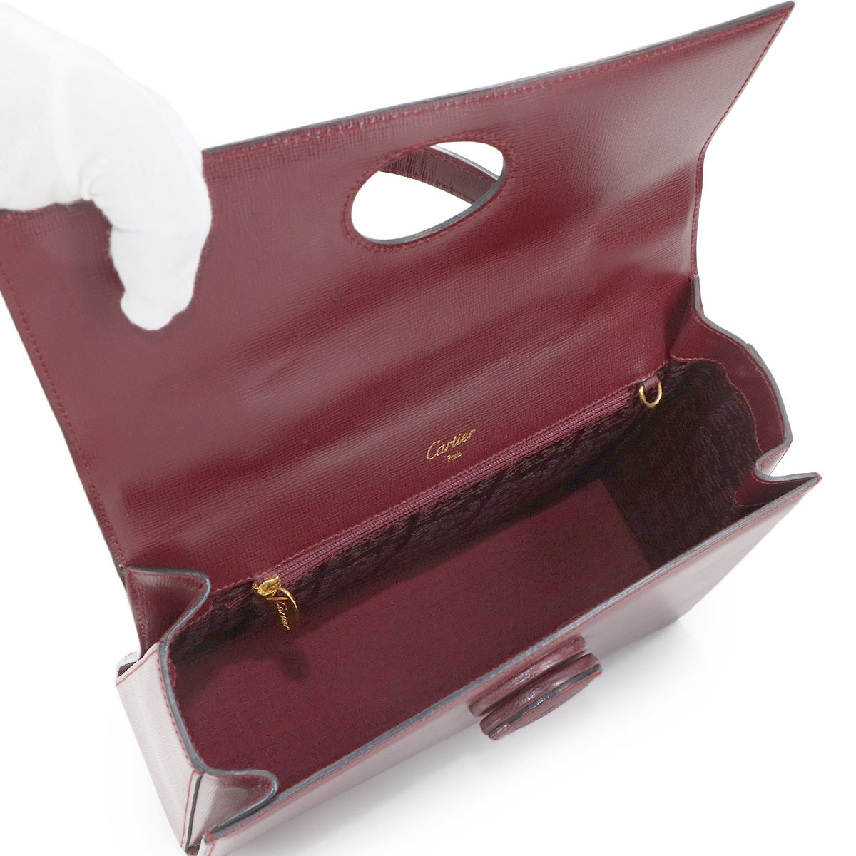Must Hand Bag Leather Bordeaux Purse