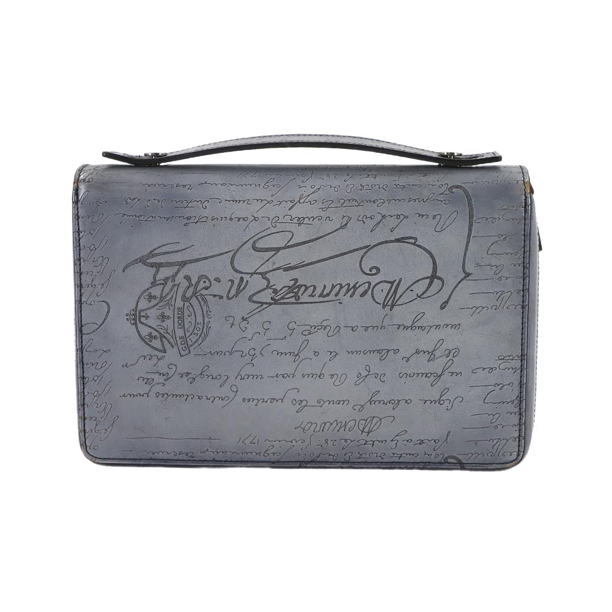 Itauba Scritto Zipped Around Wallet Leather Gray