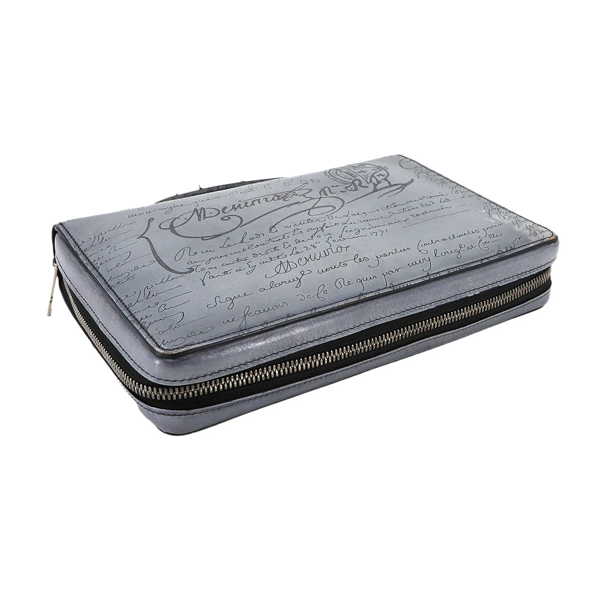 Itauba Scritto Zipped Around Wallet Leather Gray