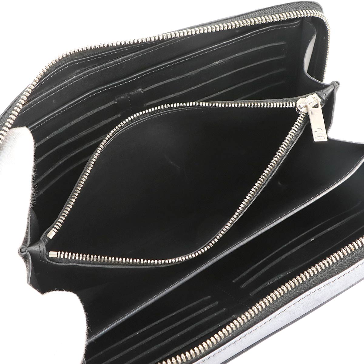 Itauba Scritto Zipped Around Wallet Leather Gray