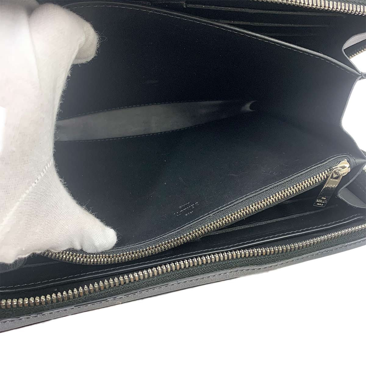 Itauba Scritto Zipped Around Wallet Leather Gray