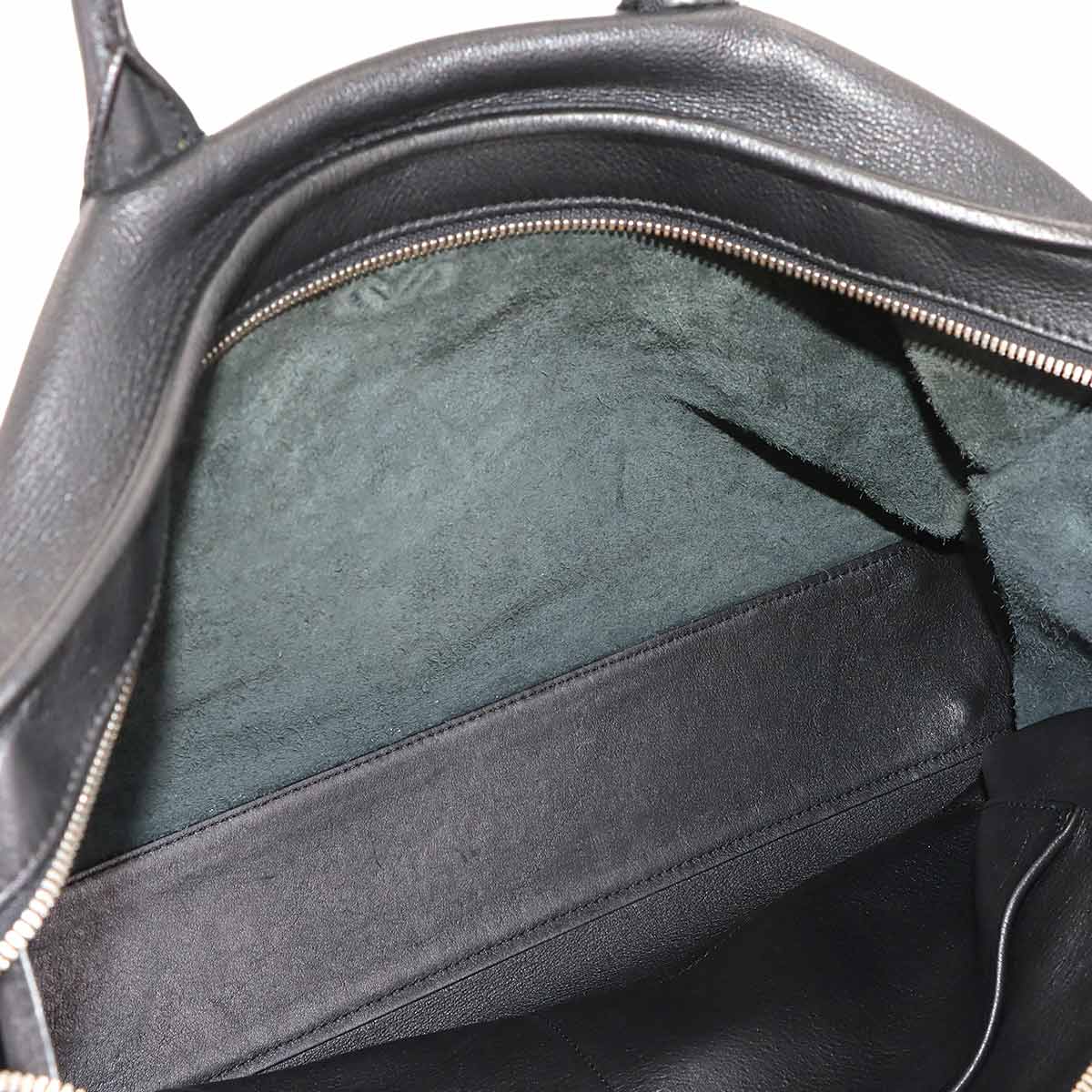 Briefcase Business Shoulder Bag Leather Black Anagram