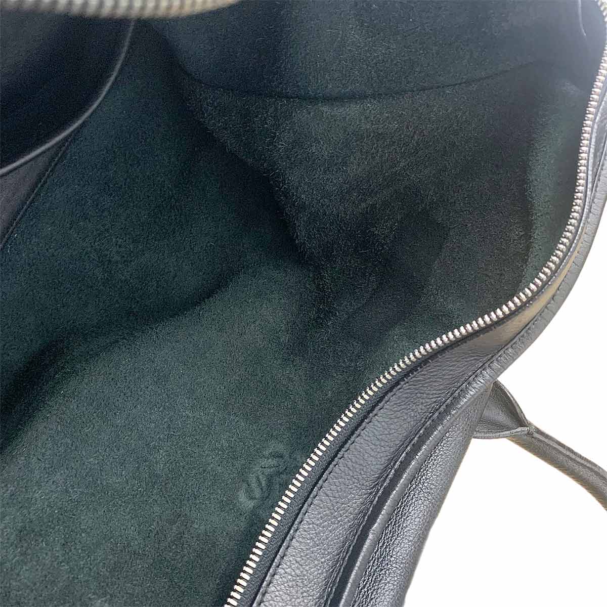 Briefcase Business Shoulder Bag Leather Black Anagram