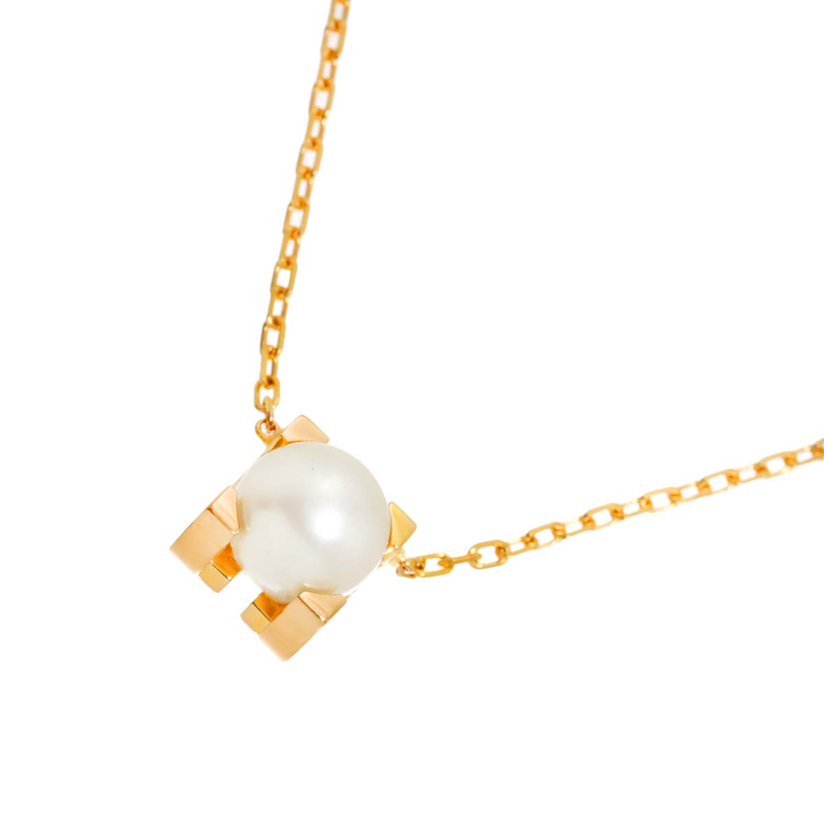 C De Akoya Pearl 6.8mm Necklace 18K Pink Gold 750