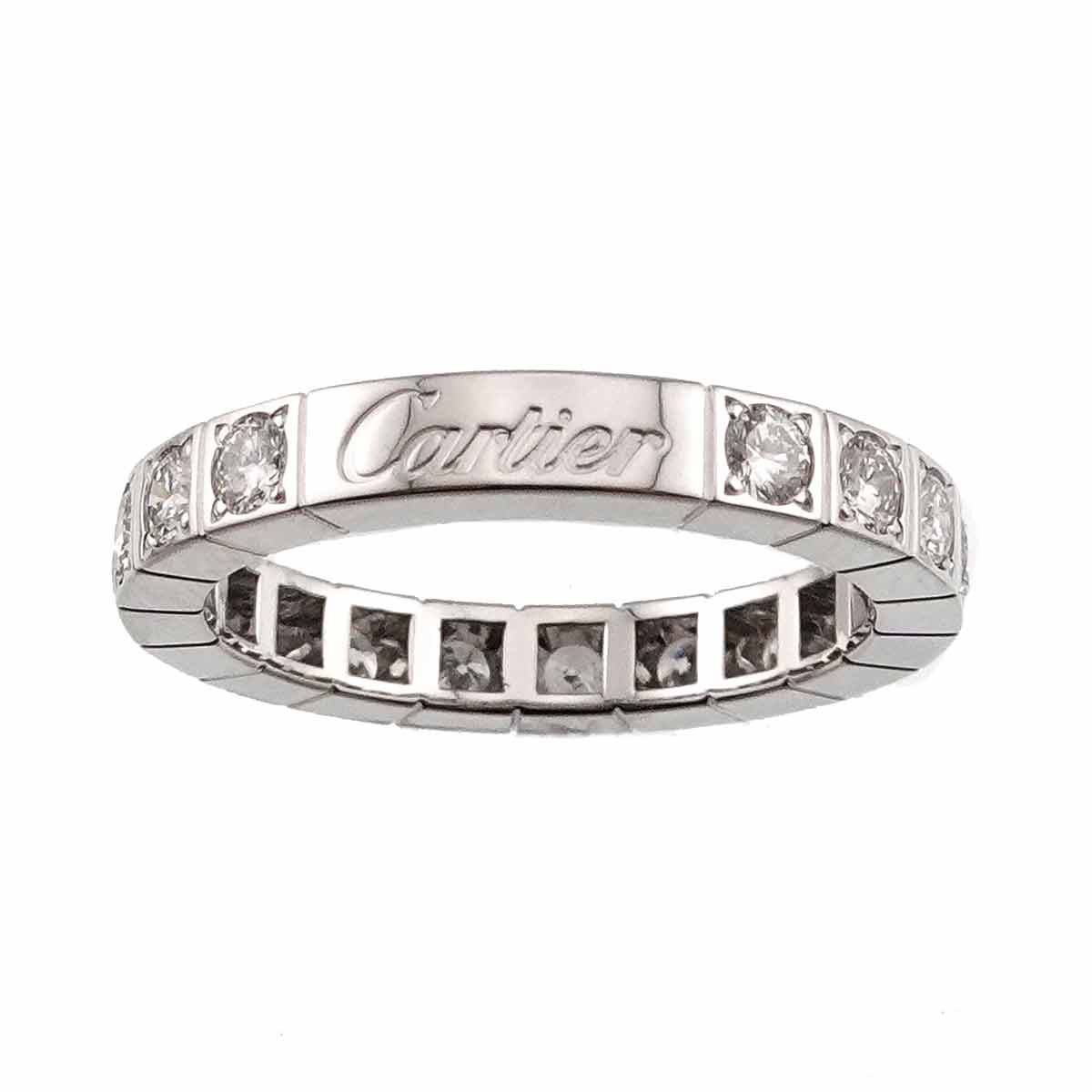 Lanieres Diamond Ring 18K WG 750 size51 5.5-5.75(US)