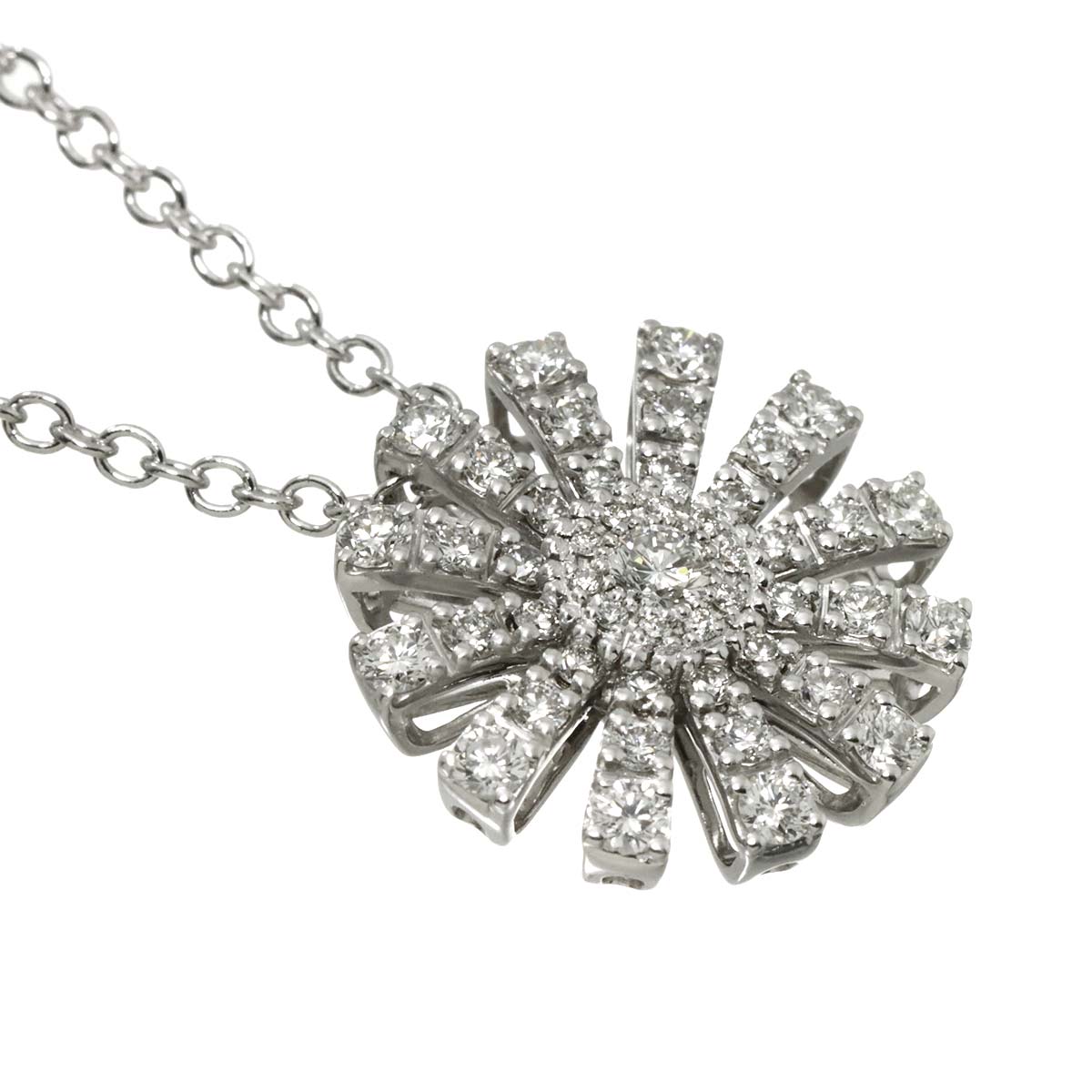 MARGHERITA Diamond Necklace 18K WG 750