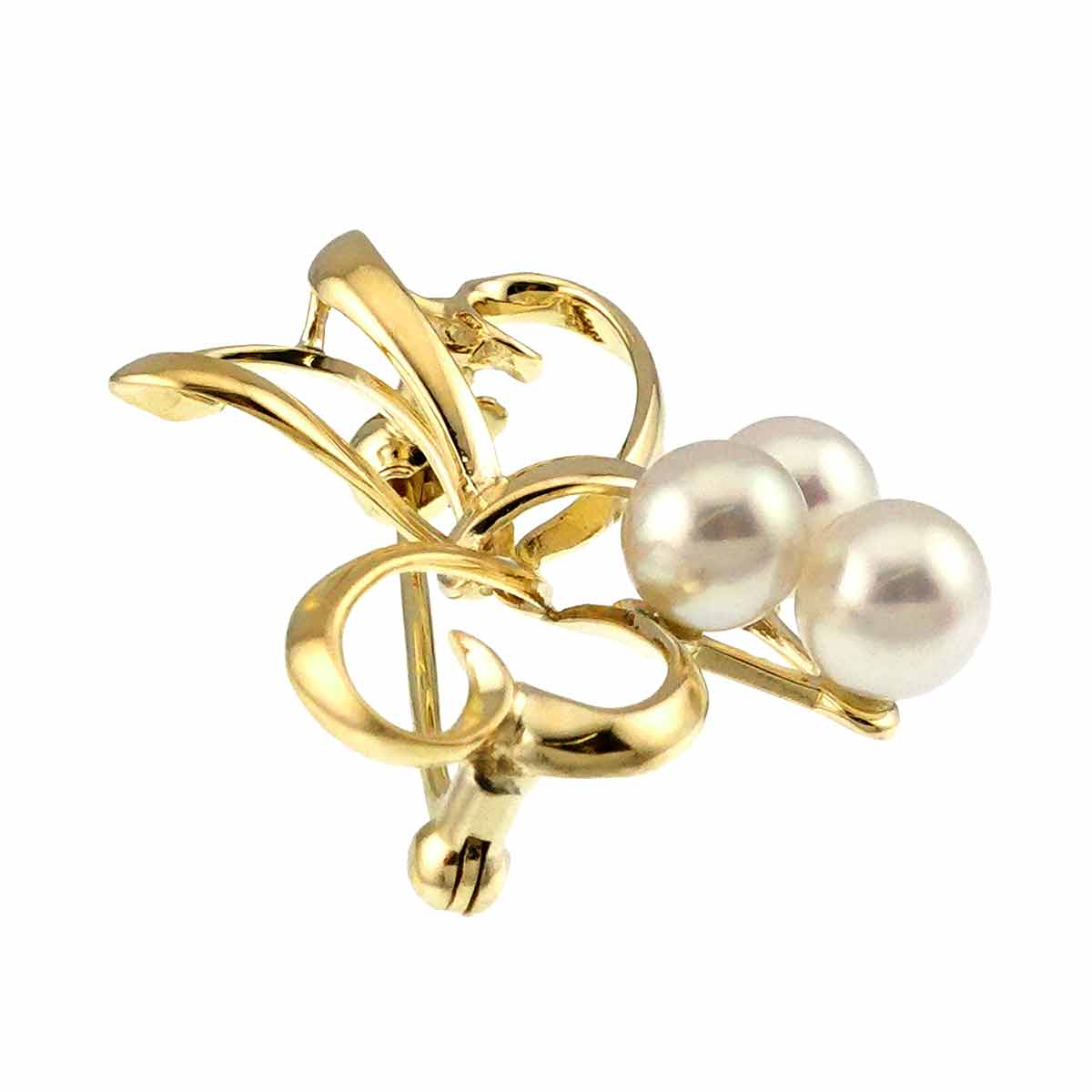 Akoya pearl 5.5-5.3mm Brooch 14K Yellow Gold 585