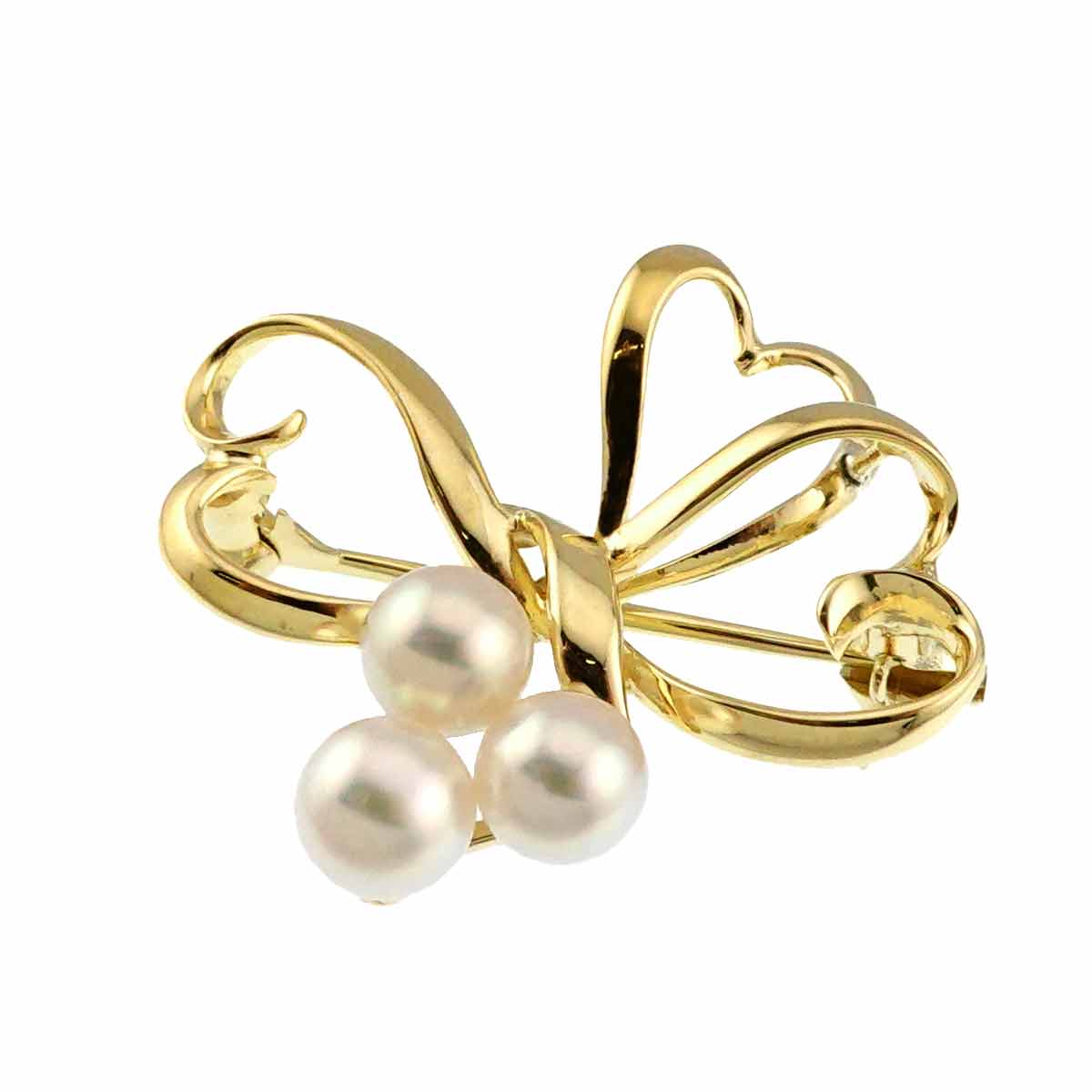 Akoya pearl 5.5-5.3mm Brooch 14K Yellow Gold 585