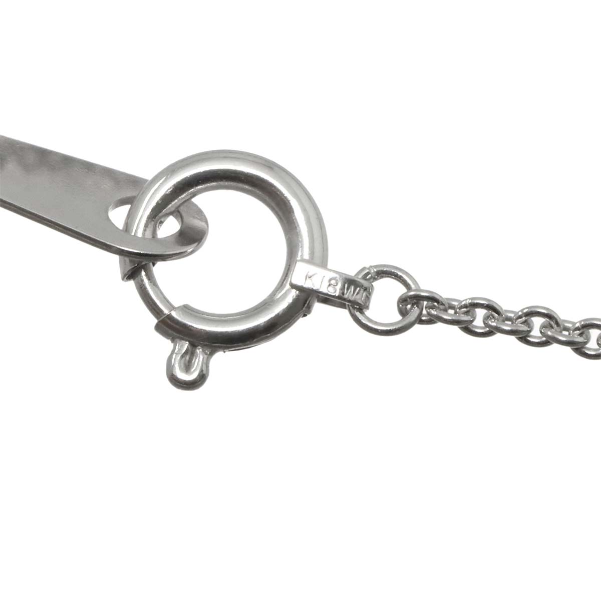 Diamond 0.38ct Cross Necklace 18K White Gold 750