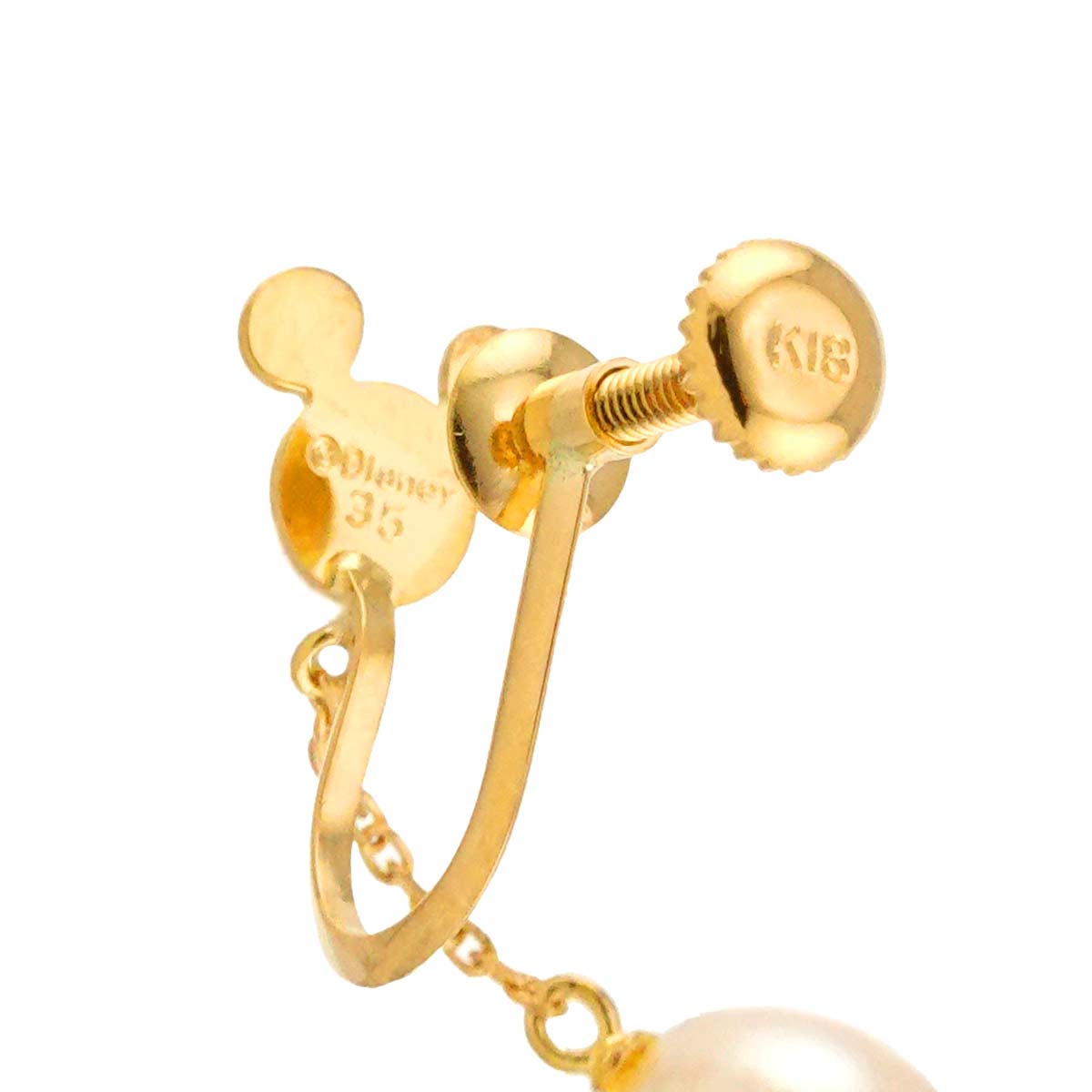Freshwater cultured pearl Earrings 18K YG 750