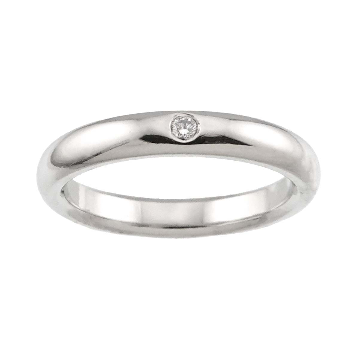 Stacking Band Ring Diamond 1P Platinum Size3.75-4(US)