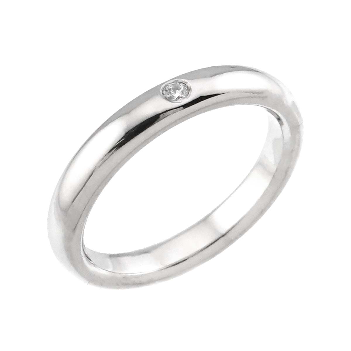 Stacking Band Ring Diamond 1P Platinum Size3.75-4(US)