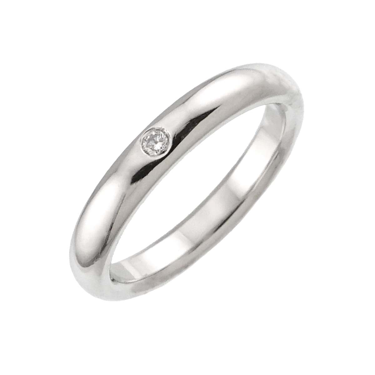 Stacking Band Ring Diamond 1P Platinum Size3.75-4(US)