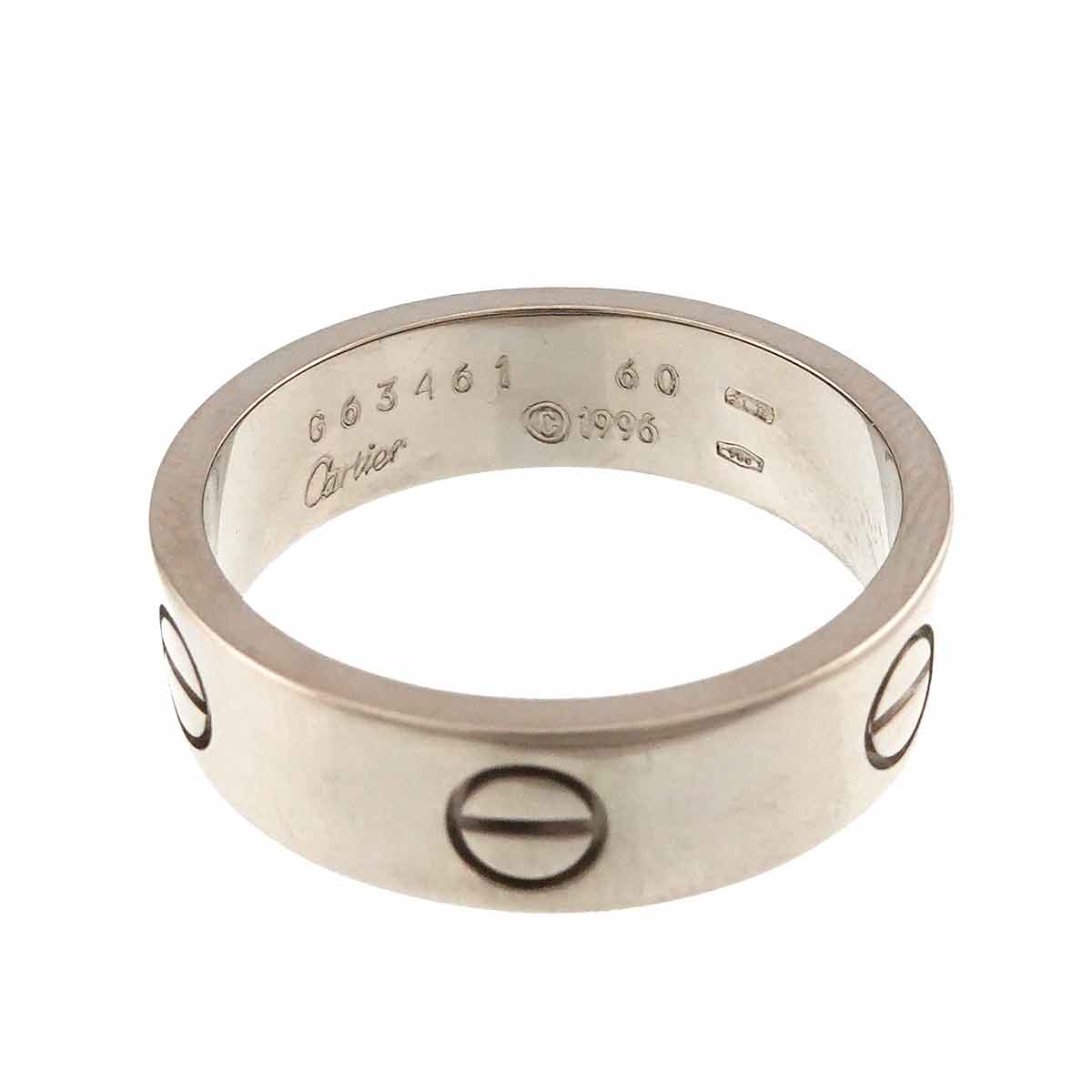 Love Ring 18K White Gold 750 size60 8.75(US)