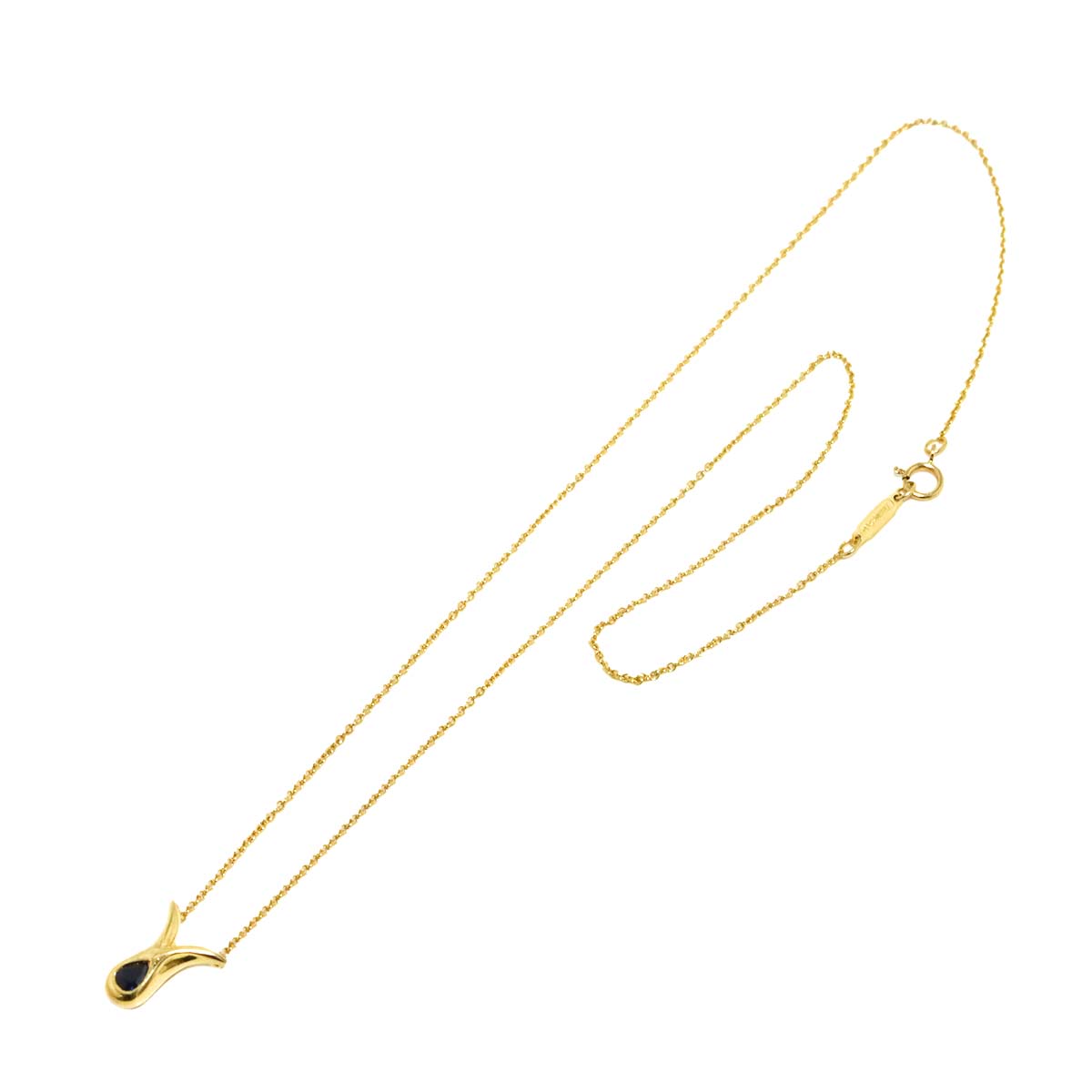 Sapphire 1P Necklace 18K Yellow Gold 750