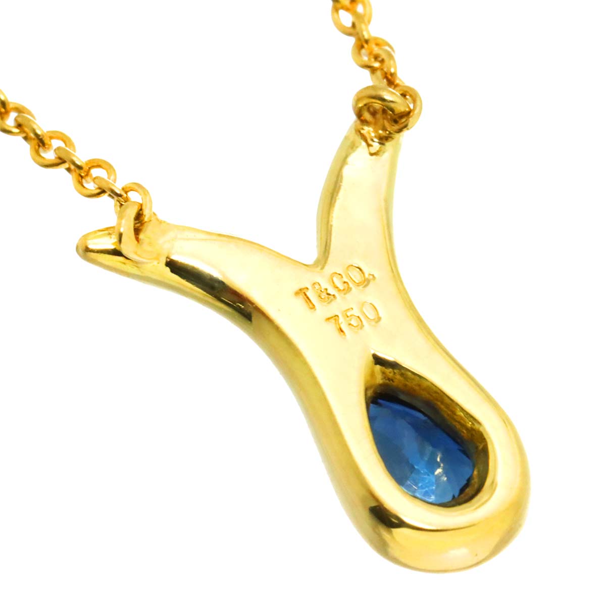 Sapphire 1P Necklace 18K Yellow Gold 750