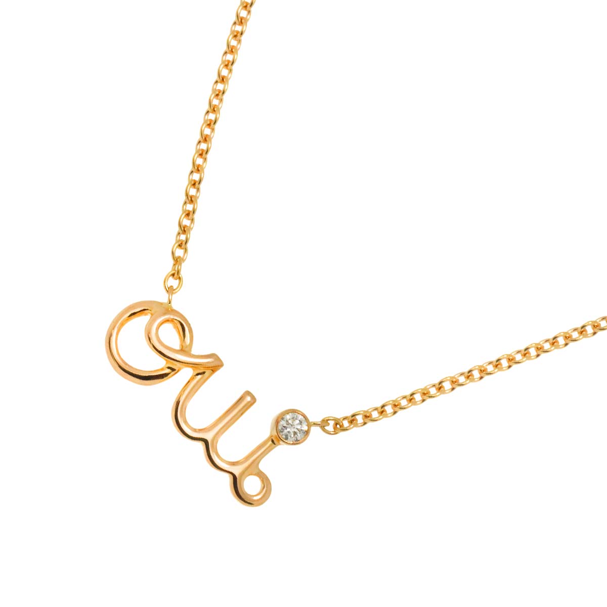 Oui Diamond Necklace 18K PG 750