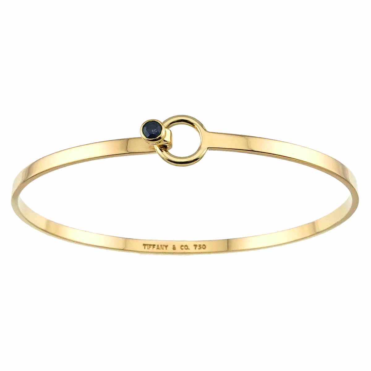 Sapphire Bangle Bracelet 18K YG 750